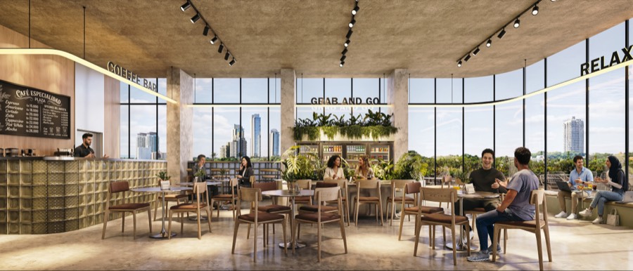 Cafetería corporativa en altura