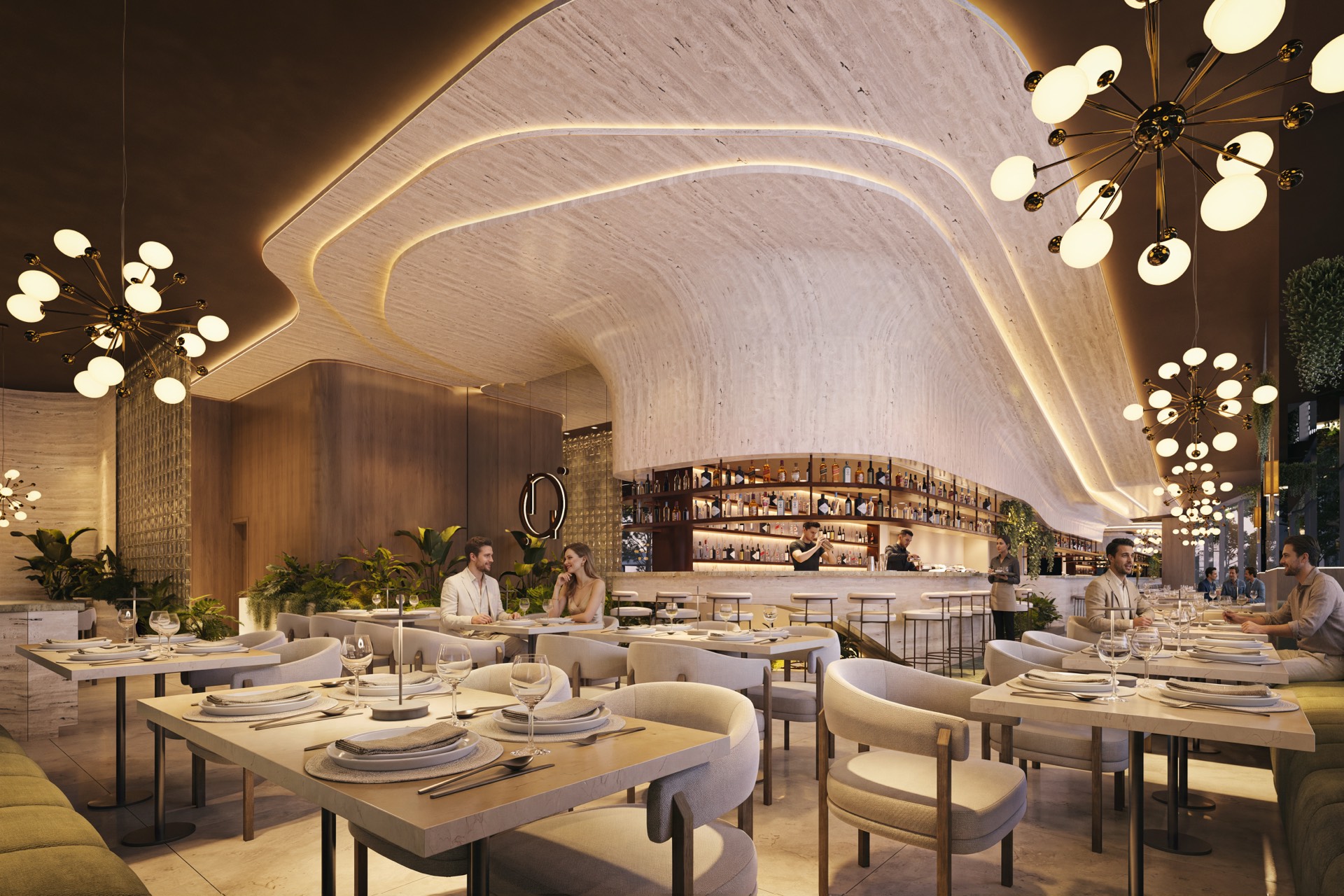 Restaurante del paseo comercial